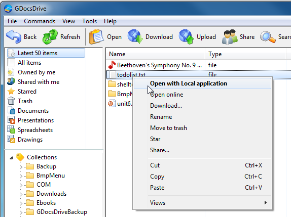 modify google docs with local application